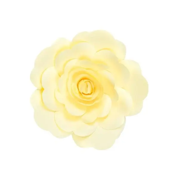 Fleur En Papier Rose Jaune Pâle 20 cm - SkyLantern.fr