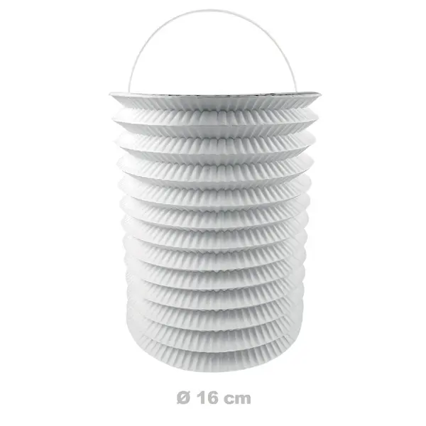 Lampion blanc cylindrique