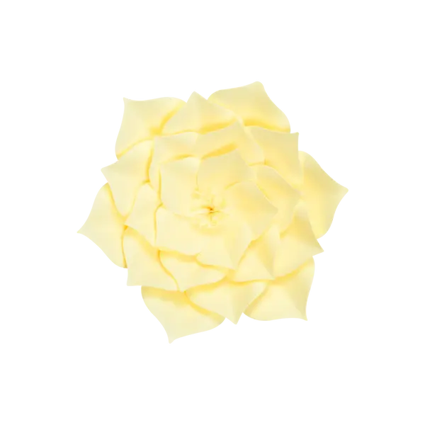 Fleur En Papier Gardénia Jaune Pâle 20 cm - SkyLantern.fr