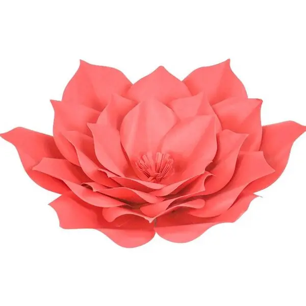 Fleur En Papier Gardénia Rouge 20 cm - SkyLantern.fr