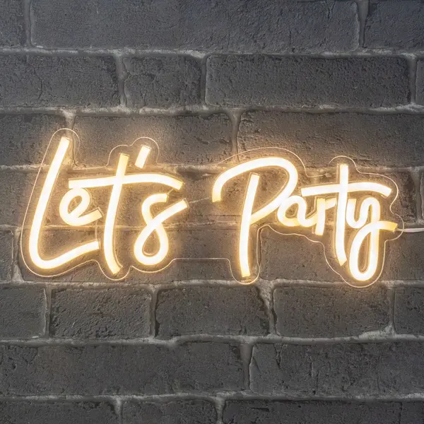 Enseigne Neon Let's Party - SkyLantern.fr