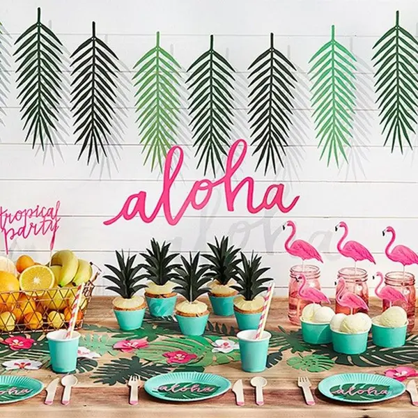 Fleur En Papier Carton Aloha Rose x6 - SkyLantern.fr
