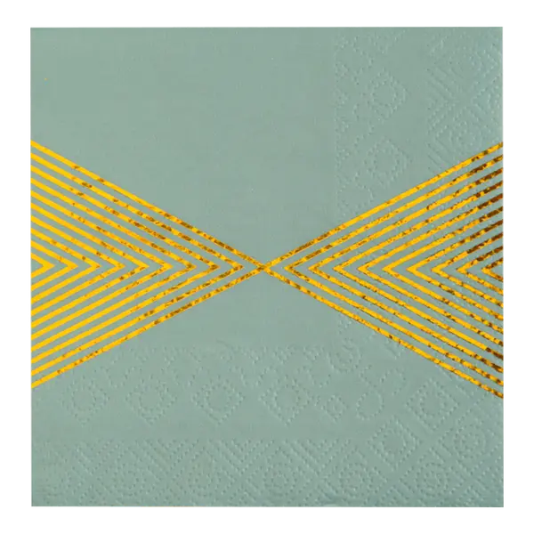 Serviette Papier Triangle Vert Sauge x20 - SkyLantern.fr