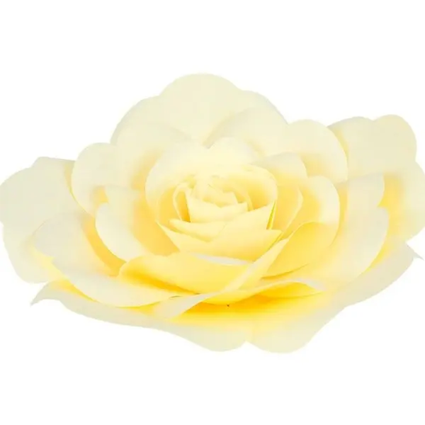 Fleur En Papier Rose Jaune Pâle 20 cm - SkyLantern.fr
