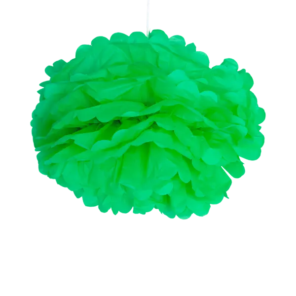 Pompons Papier Soie Deco Vert D'Eau 40 Cm x2 - Skylantern.Fr