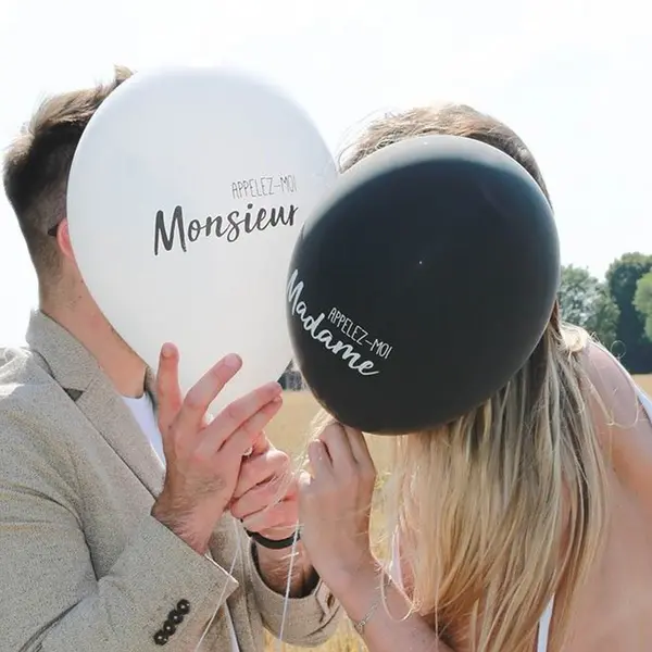 Ballon Mariage Appelez-moi Monsieur Blanc - SkyLantern.fr