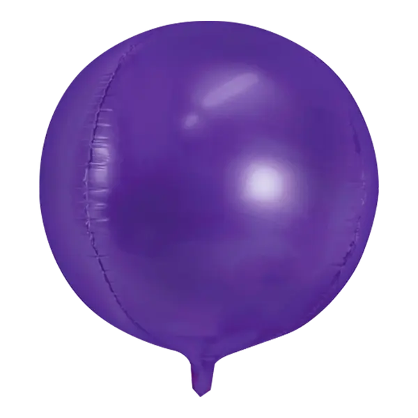 Ballon Rond Aluminium violet 40cm - SkyLantern.fr