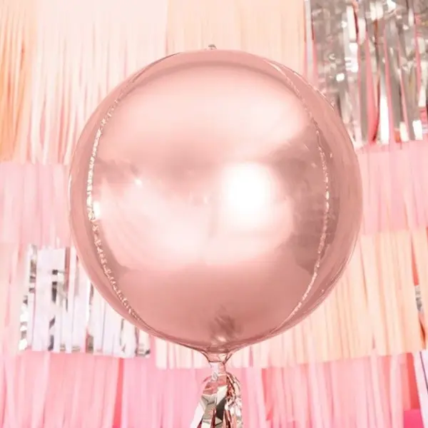 Ballon Rond Aluminium rose gold 40cm - SkyLantern.fr