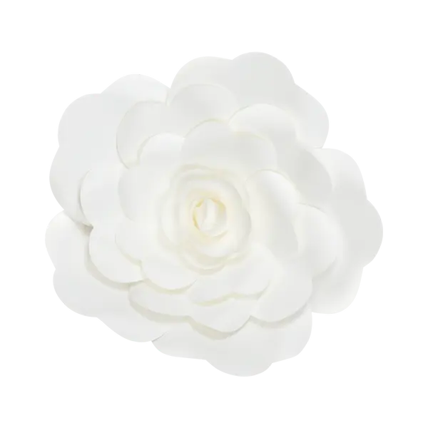 Fleur En Papier Rose Blanc 30 cm - SkyLantern.fr