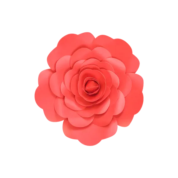 Fleur En Papier Rose Rouge 20 cm - SkyLantern.fr