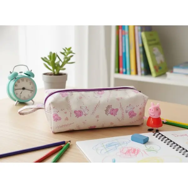 Trousse enfant double entoilage motifs peppa pig