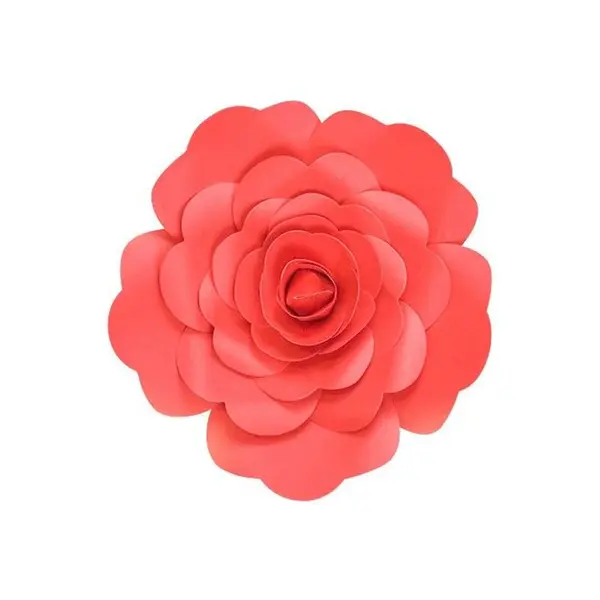 Fleur En Papier Rose Rouge 20 cm - SkyLantern.fr