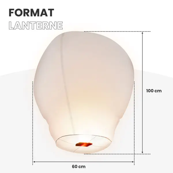 Lanternes Chinoises Papier Blanc X20 - Skylantern.Fr
