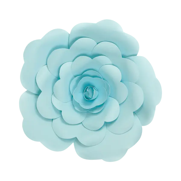 Fleur En Papier Rose Turquoise 30 cm - SkyLantern.fr