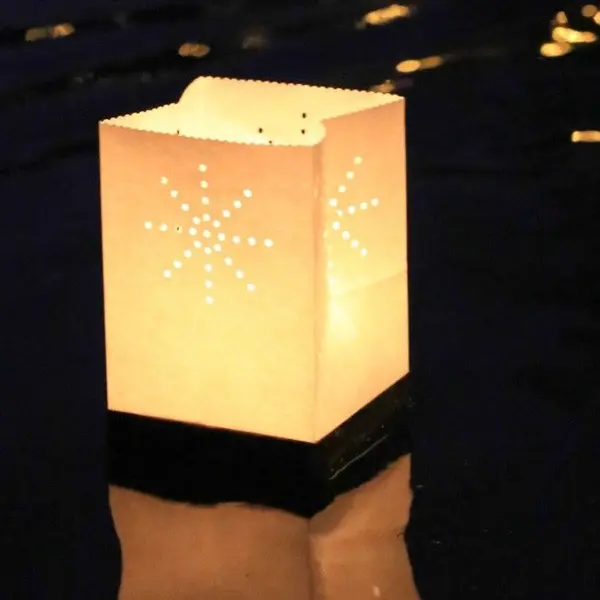 Lot de 2 Lanternes flottantes Blanches - 15cm - Skylantern.fr