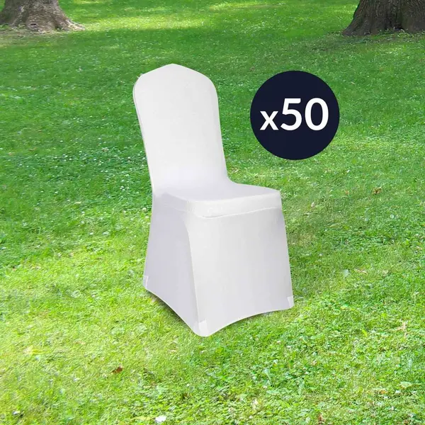Housse de Chaise Extensible x50 Blanc - SkyLantern.fr