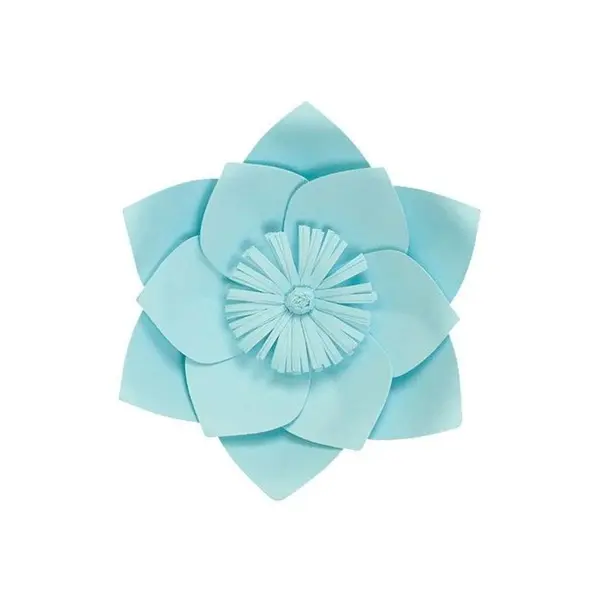 Fleur En Papier Clématite Turquoise 20 cm - SkyLantern.fr