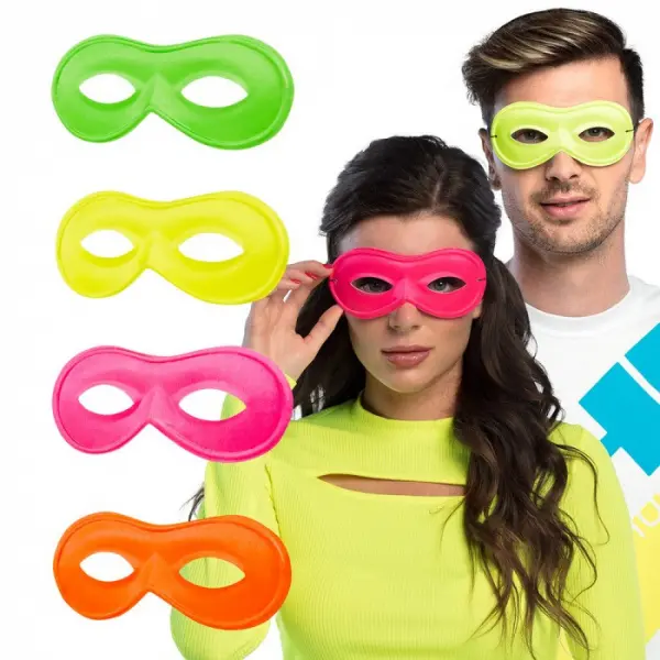 Lot de 4 masques Loup fluorescent assorties