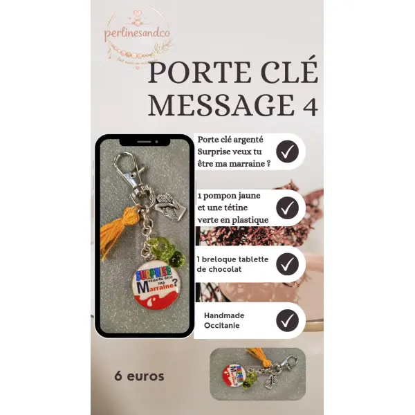 Porte clé message 4