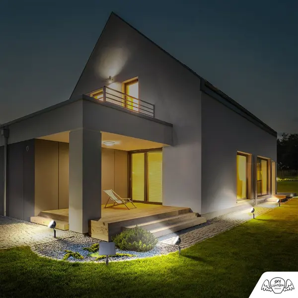 Spot LED Extérieur x8 avec panneau solaire inclus