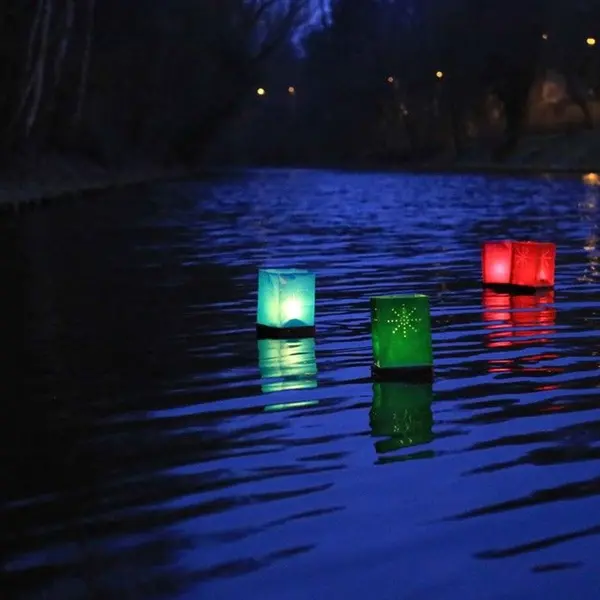 Lot de 2 Lanternes flottantes Blanches - 15cm - Skylantern.fr