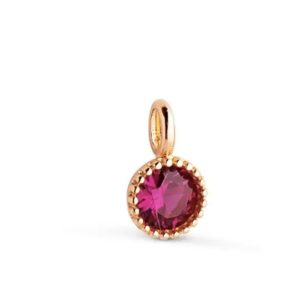 Pendentif secret pierre rouge or 18 carats