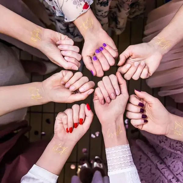 Tatouage Papier Team Bride Noir x15 - SkyLantern.fr