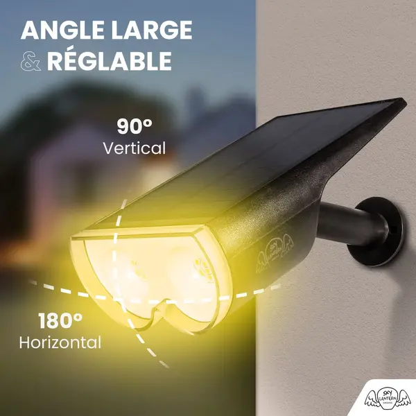 Spot LED Extérieur IP65 Solaires Puissant 300 lm x4