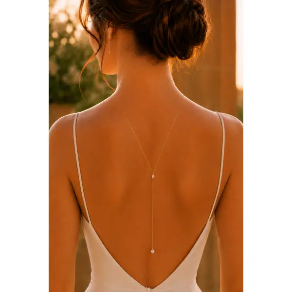 Collier de dos florentine cristal romantique – bijou de dos mariée