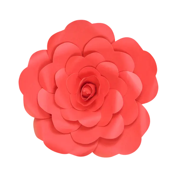 Fleur En Papier Rose Rouge 30 cm - SkyLantern.fr