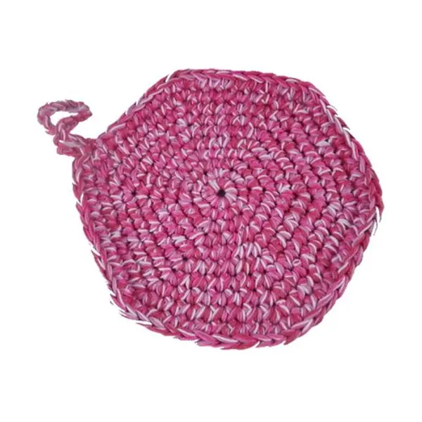 Dessous de plat chiné rose au crochet