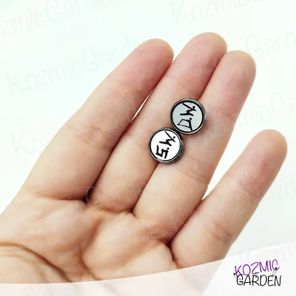 Boucles d'oreilles supernatural — initiales dean & sam winchester bijoux série tv