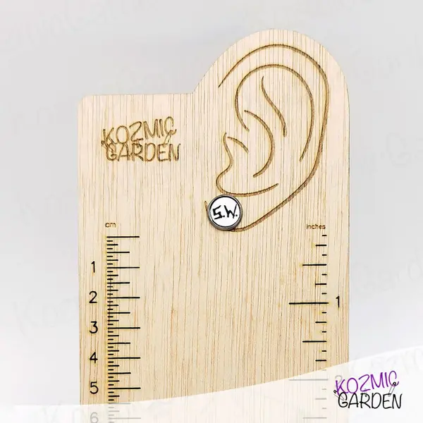 Boucles d'oreilles supernatural — initiales dean & sam winchester bijoux série tv