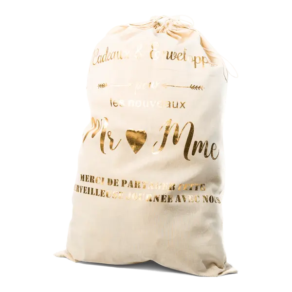 Sac Cadeau Mariage Lin Mr & Mme 80 cm - SkyLantern.fr