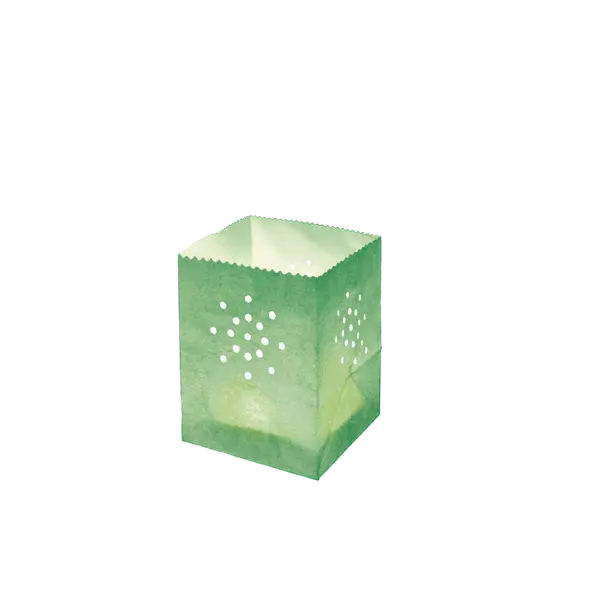 Sac Bougie Vert D'eau - Skylantern.Fr