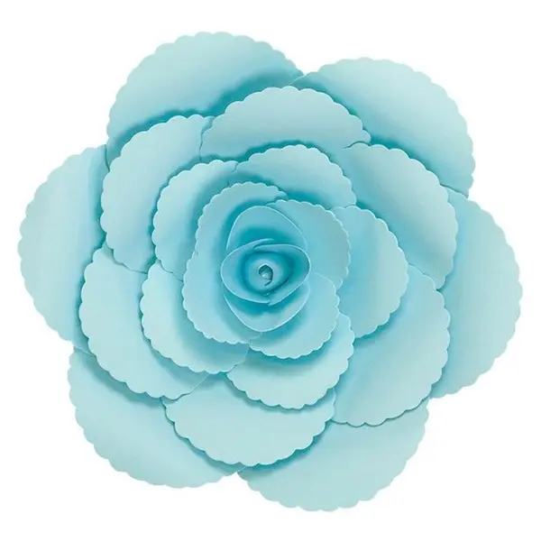 Fleur En Papier Rose Ancienne Turquoise 30 cm - SkyLantern.fr