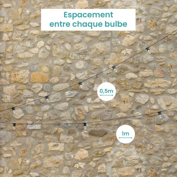 Pack Guirlande Guinguette 10M Blanche - SkyLantern.fr