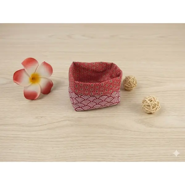 10 lingettes en coton et éponge de bambou + son panier de rangement