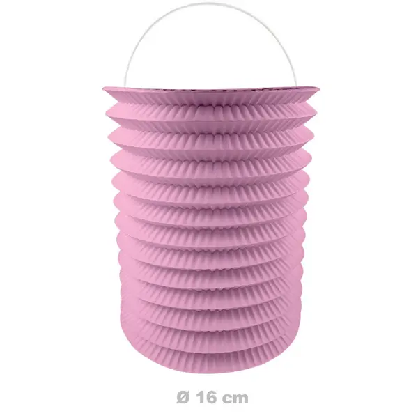 Lampion rose cylindrique