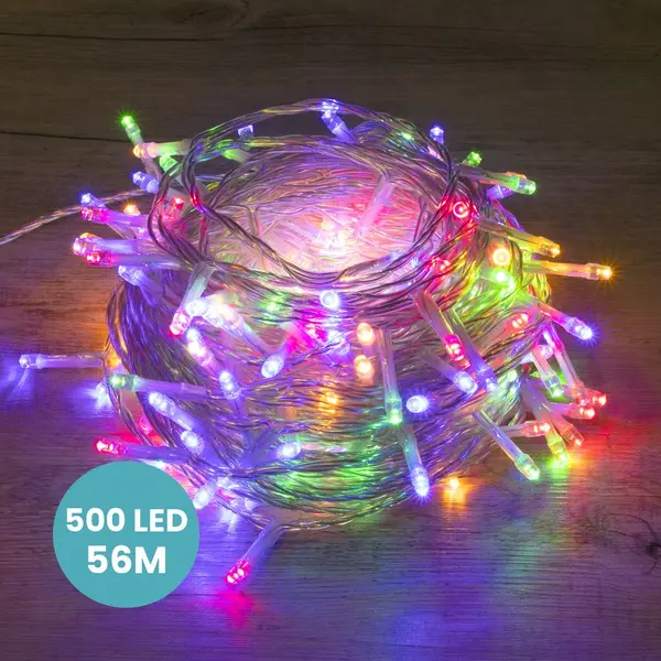 Achat Guirlande Lumineuse Multicolore 56M Câble Transparent