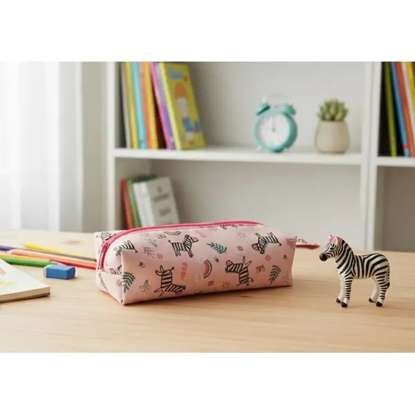Trousse enfant double entoilage motifs zèbres