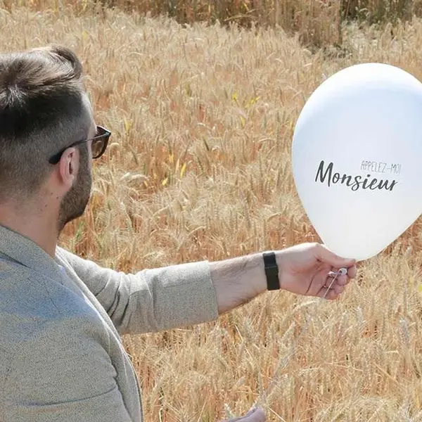 Ballon Mariage Appelez-moi Monsieur Blanc - SkyLantern.fr