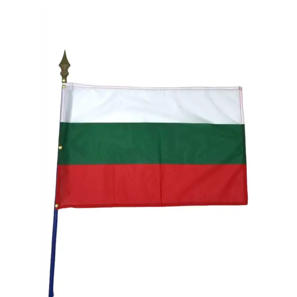 Drapeau Bulgarie sur hampe