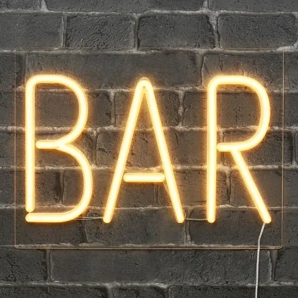 Lampe Neon BAR Blanc 40 cm - SkyLantern.fr