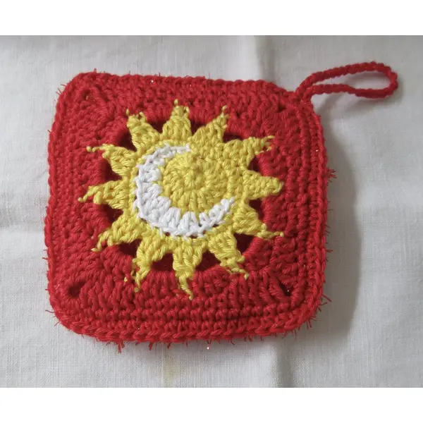 Eponge lavable tawashi "le soleil a rendez vous avec la lune"!