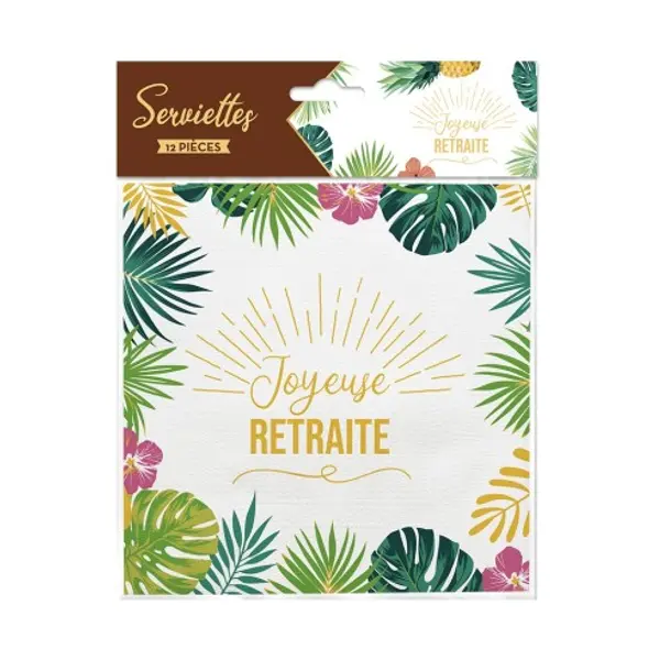 12 serviettes Retraite