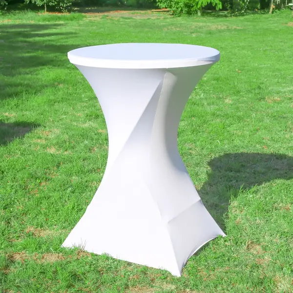 Table Haute Mange Debout Pliante H. avec Nappe 110cm x D.80cm