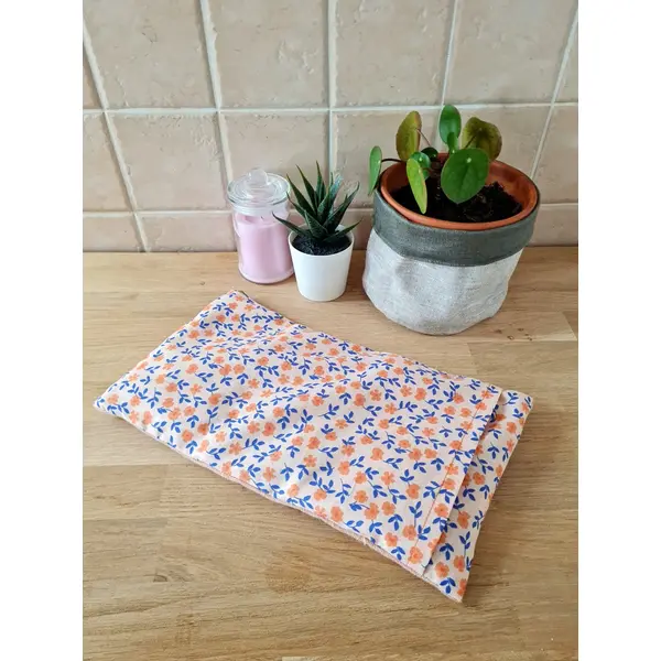Bouillotte sèche déhoussable poppy pêche