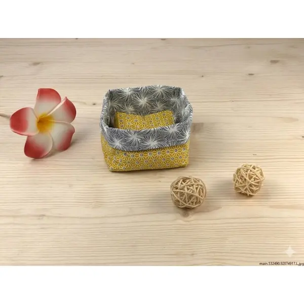 10 lingettes en coton et éponge de bambou + son panier de rangement