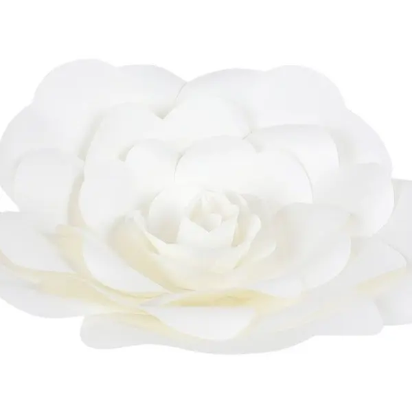 Fleur En Papier Rose Blanc 30 cm - SkyLantern.fr